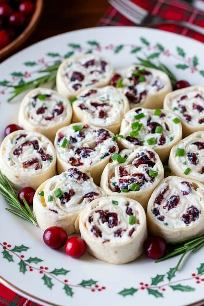 Festive Christmas Cranberry Roll Ups