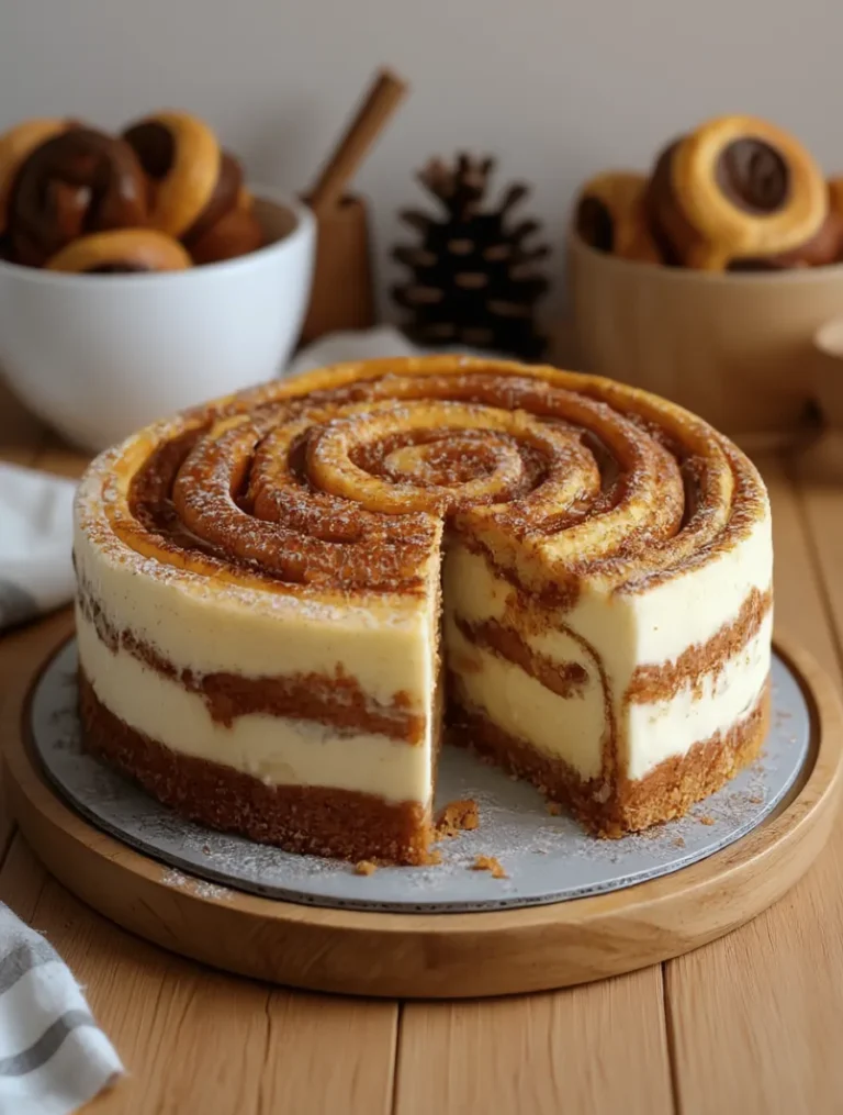 Cinnamon Roll Honeybun Cheesecake