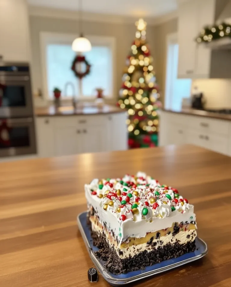 No Bake Christmas Cookie Lasagna