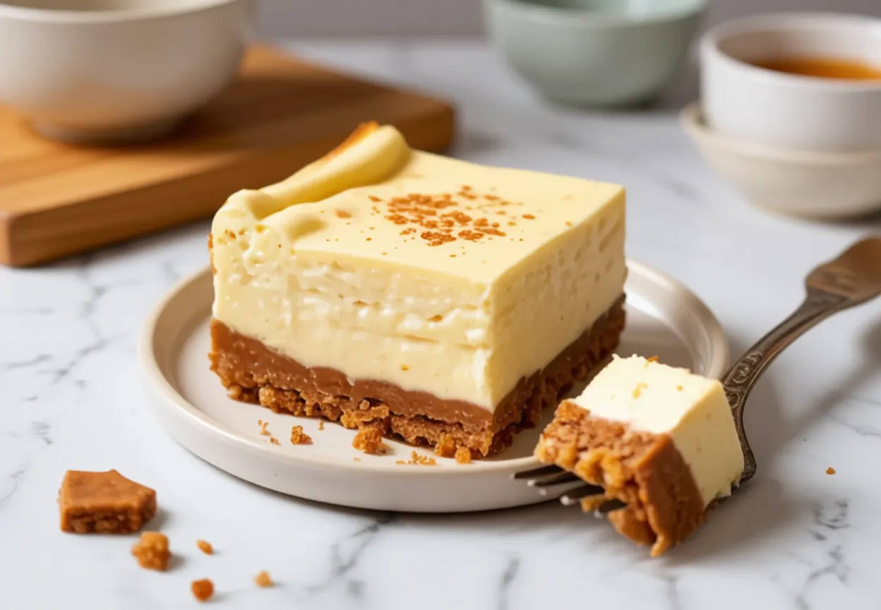 Eggnog Cheesecake Bars