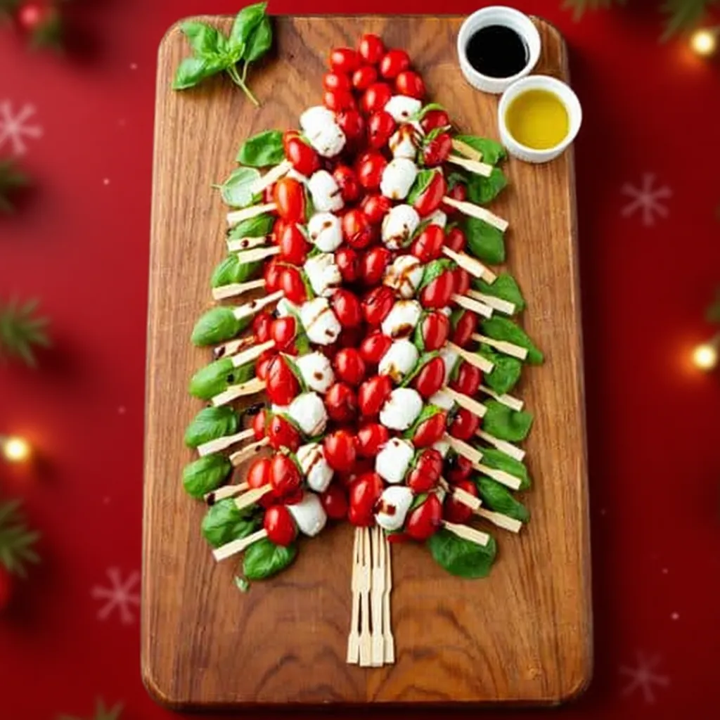Christmas-Tree Mozzarella Balls