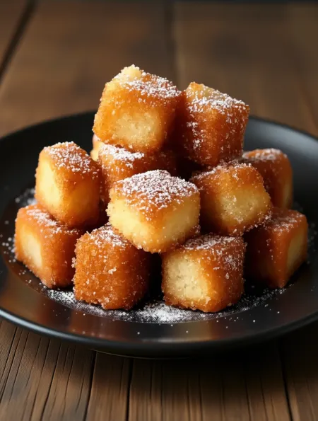 Crunchy Angel Cake Churro Bites