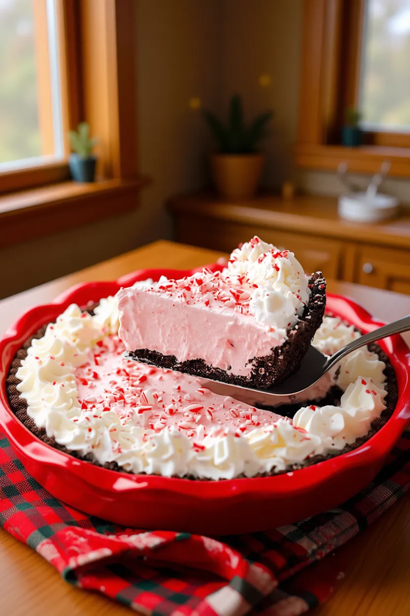 Quick Christmas Peppermint Pie