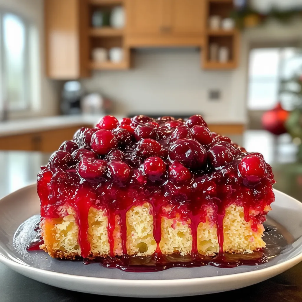 Scrumptious Christmas Cranberry Poke Cake Recipe