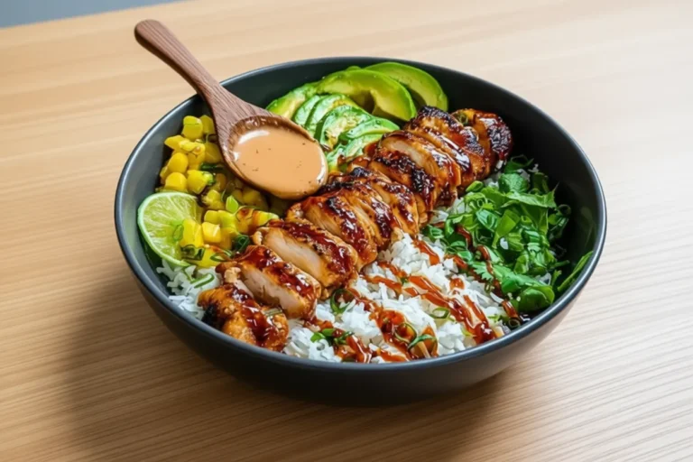 Sweet Chili Chicken Bowl with Coconut Lime Drizzle
